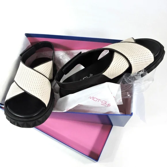 MOT-CLe 🇮🇹 WOMEN'S LEATHER SUMMER FLATS SANDALS - Picture 7 of 7